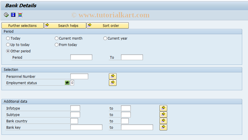 SAP TCode S_AHR_61015882 - Bank Details