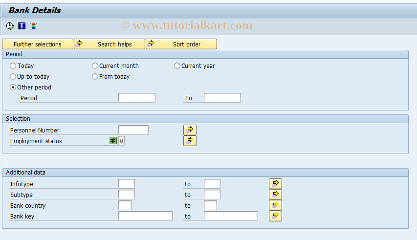 SAP TCode S_AHR_61015894 - Bank Details