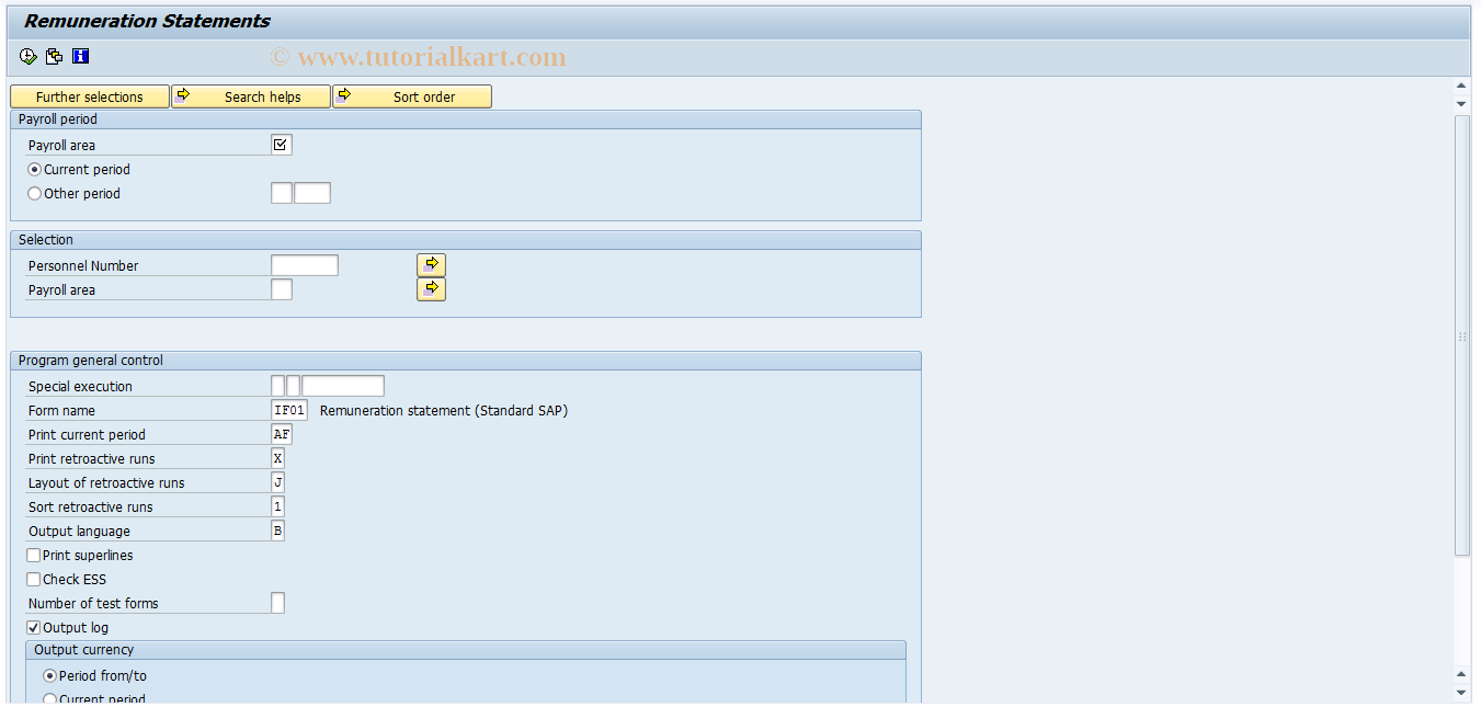 SAP TCode S_AHR_61015918 - Remuneration Statements