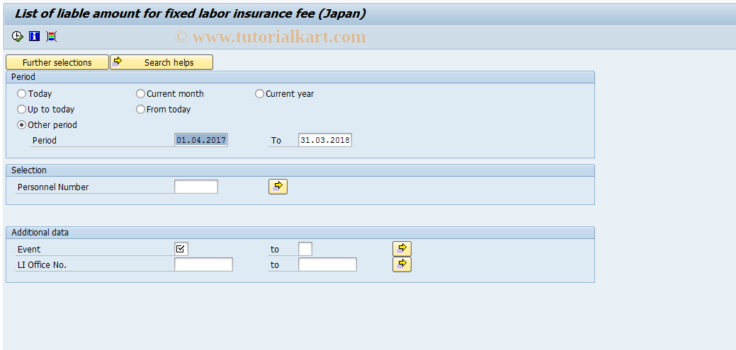 SAP TCode S_AHR_61015930 - List of Liable Amount for Fixed Labo