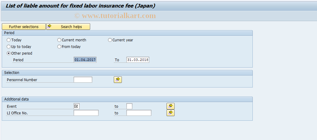 SAP TCode S_AHR_61015955 - List of Liable Amount for Fixed Labo