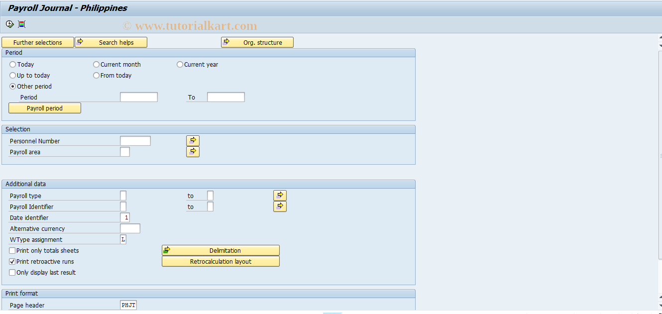 SAP TCode S_AHR_61015962 - Payroll Journal x9 --- International