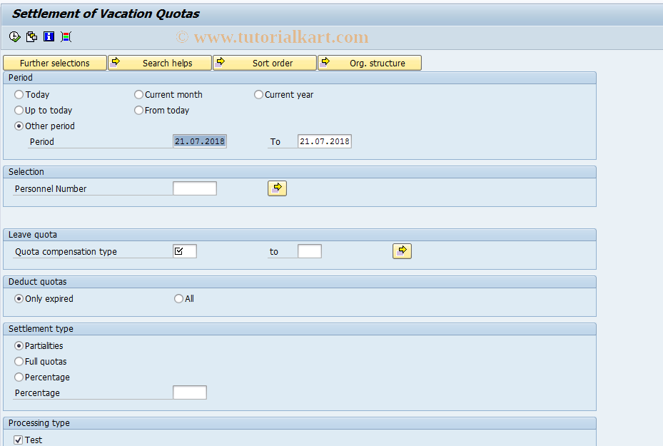 SAP TCode S_AHR_61016020 - HMXTVAC0