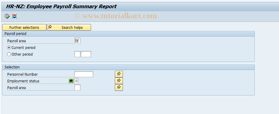 SAP TCode S_AHR_61016059 - HNZLSUM0