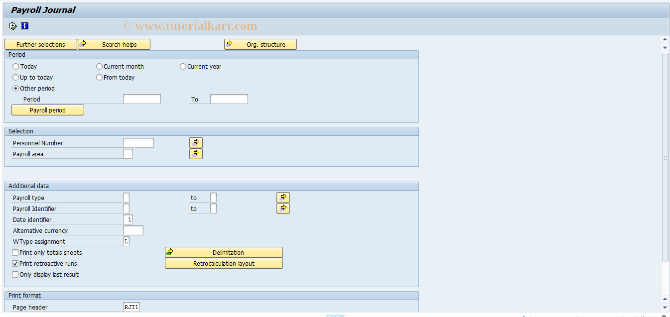 SAP TCode S_AHR_61016093 - RPCLJNR0