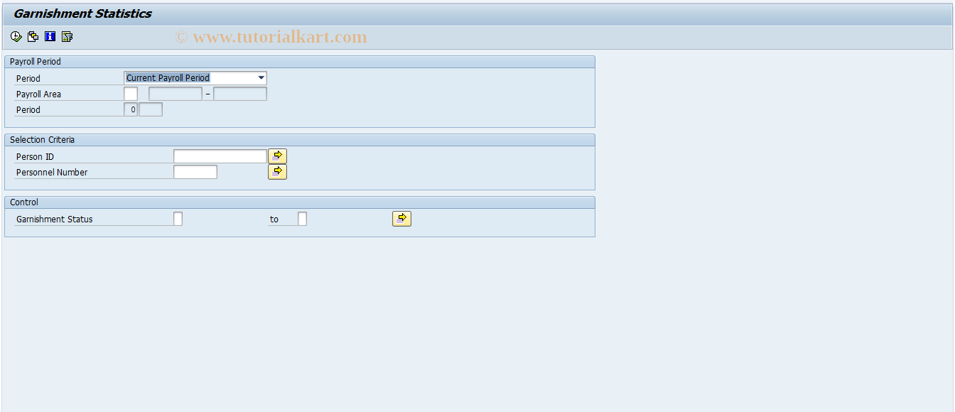 SAP TCode S_AHR_61016135 - Garnishment Statistics