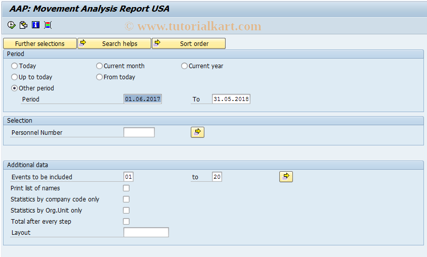 SAP TCode S_AHR_61016153 - AAP: Movement analysis report