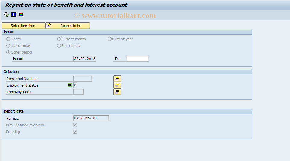 SAP TCode S_AHR_61016174 - HVECSVB0