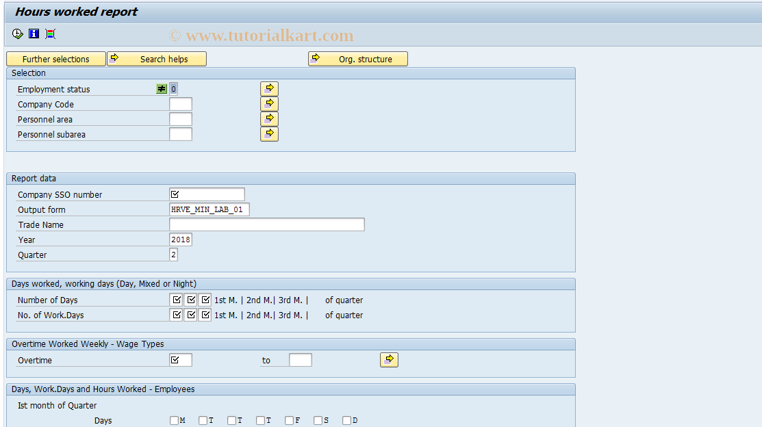 SAP TCode S_AHR_61016184 - HVECWHR0