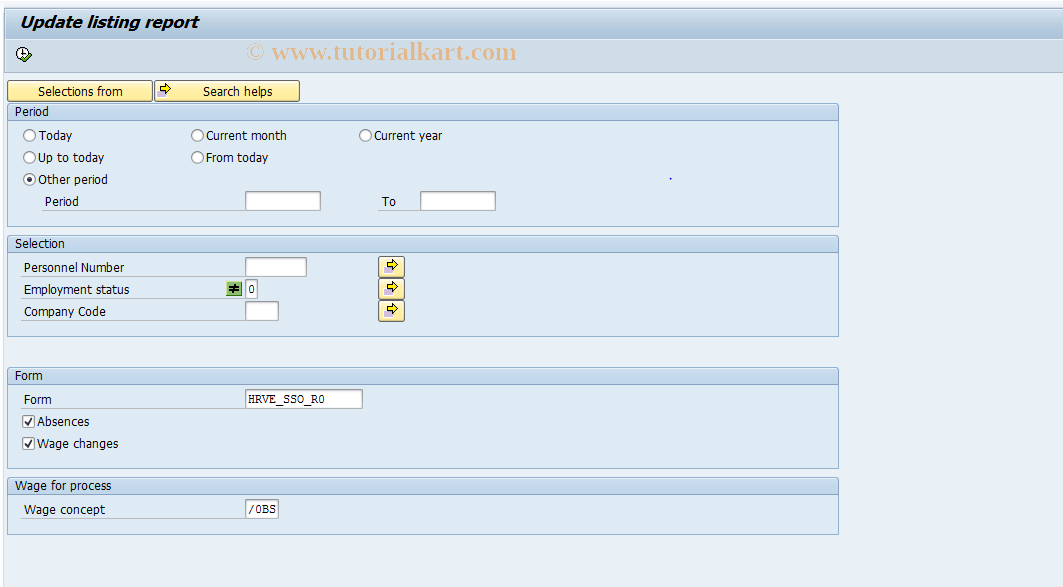 SAP TCode S_AHR_61016189 - HVECRNR0