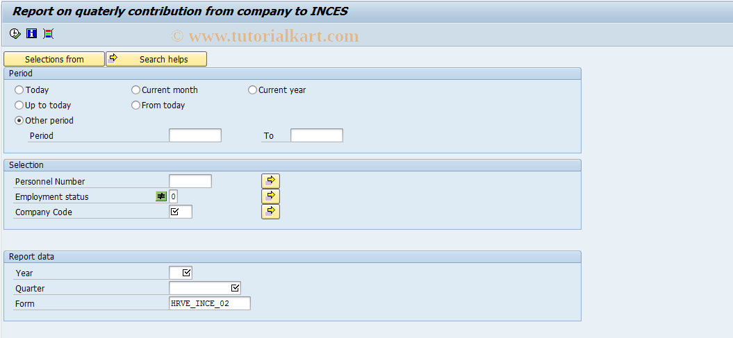 SAP TCode S_AHR_61016195 - HVECINR0