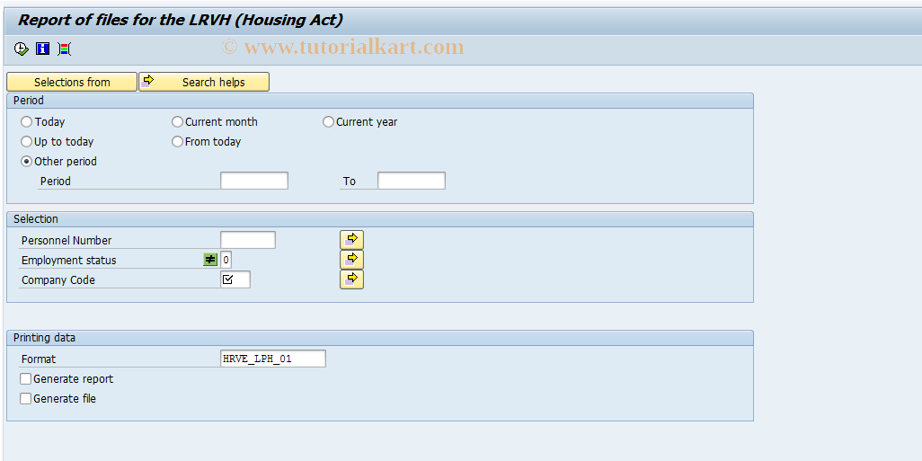 SAP TCode S_AHR_61016196 - HVECLPH0