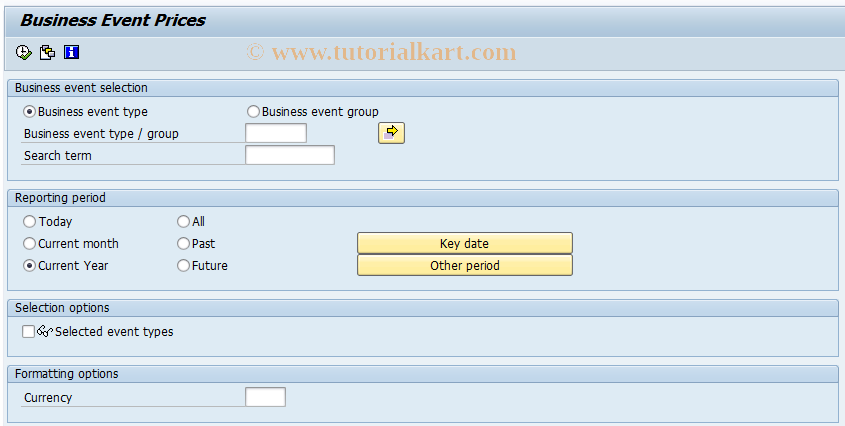 SAP TCode S_AHR_61016221 - Business Event Prices