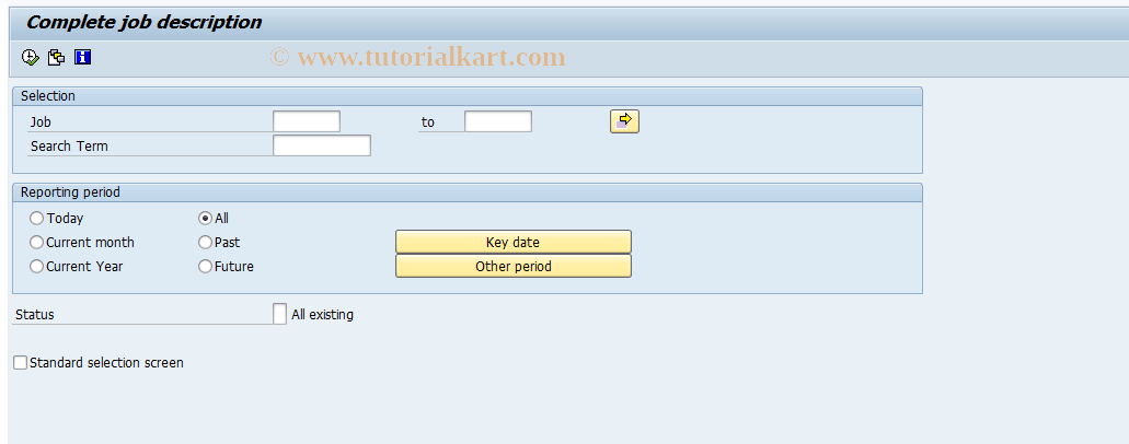 SAP TCode S_AHR_61016236 - Complete job description