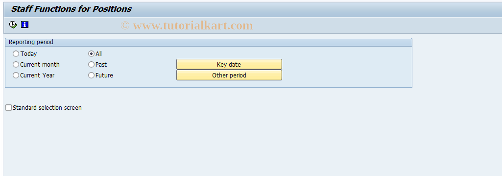 SAP TCode S_AHR_61016241 - Staff Functions for Positions