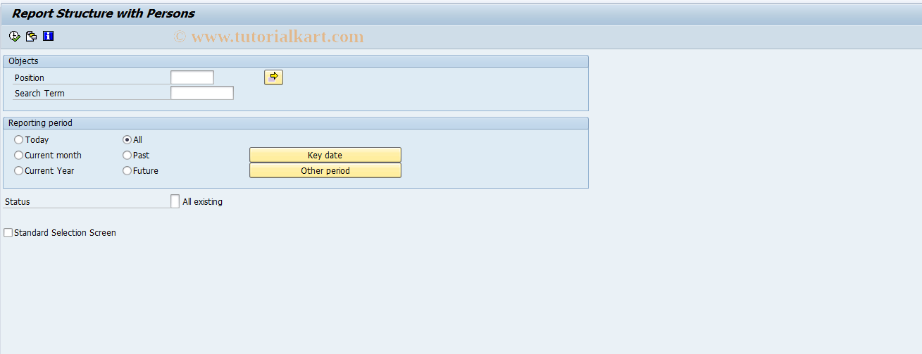 SAP TCode S_AHR_61016248 - Report Structure with Persons