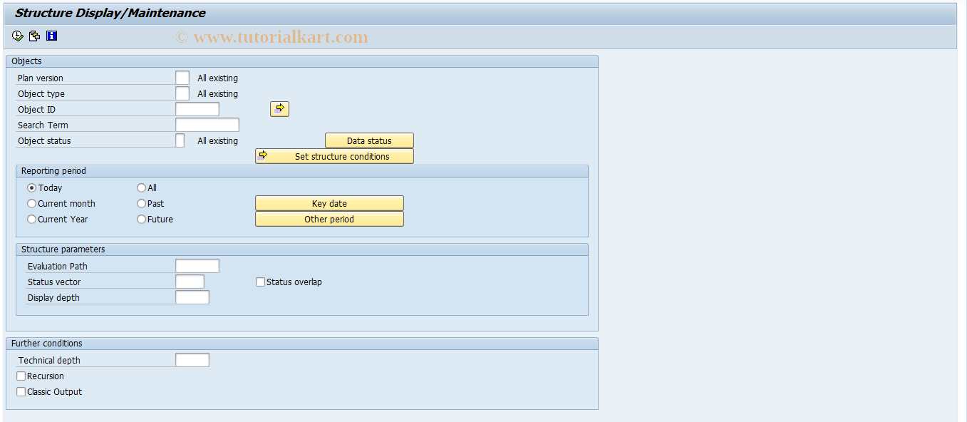 SAP TCode S_AHR_61016263 - Structure Display/Maintenance