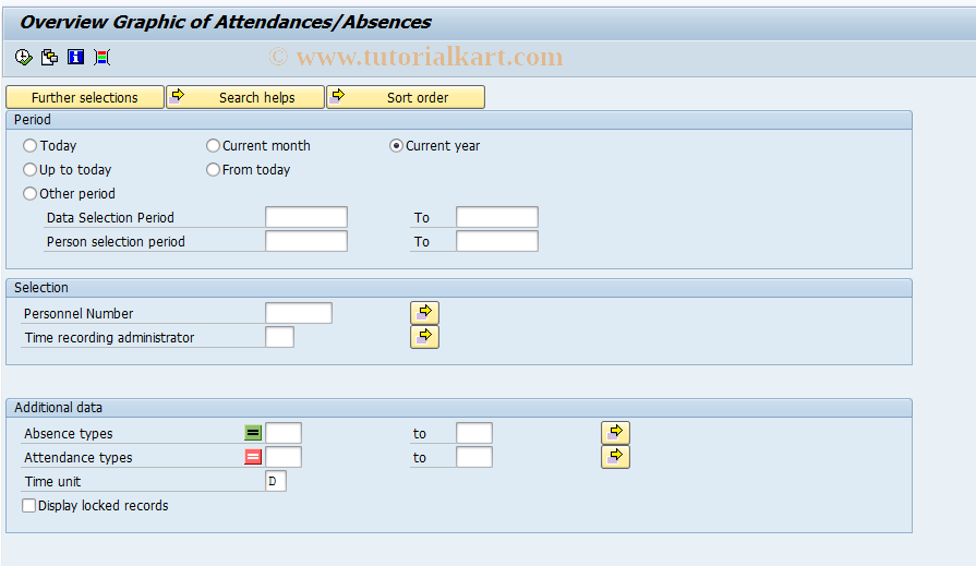 SAP TCode S_AHR_61016295 - Att./Absences: Graphical Overview