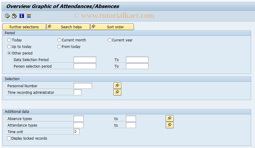 SAP TCode S_AHR_61016296 - Att./Absences: Graphical Overview