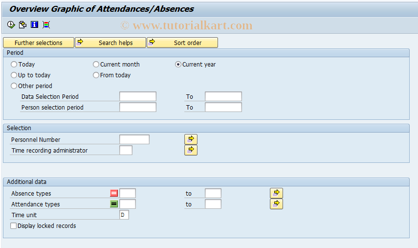 SAP TCode S_AHR_61016300 - Att./Absences: Graphical Overview