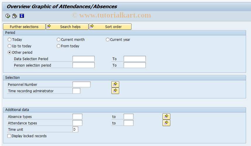 SAP TCode S_AHR_61016301 - Att./Absences: Graphical Overview