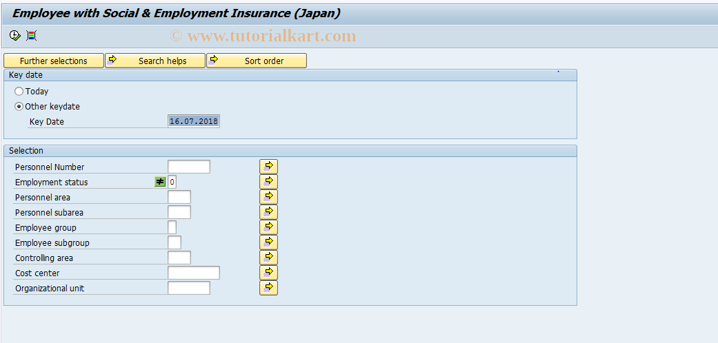 SAP TCode S_AHR_61016341 - Employee w. Social & Employment Insurance 