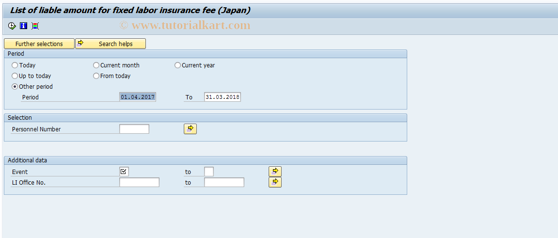 SAP TCode S_AHR_61016344 - List of Liable Amount for Fixed Labo