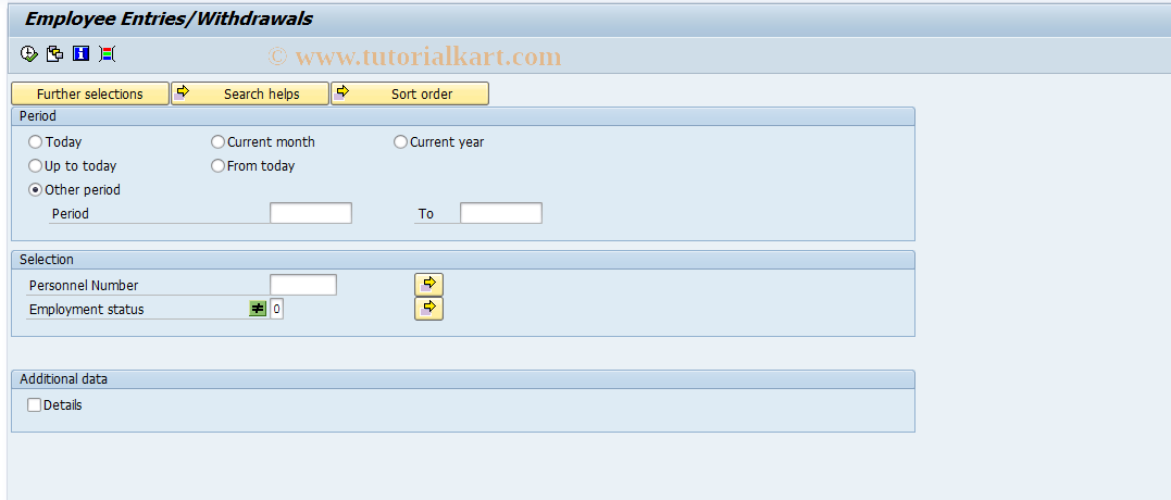 SAP TCode S_AHR_61016371 - New/Departing Employee