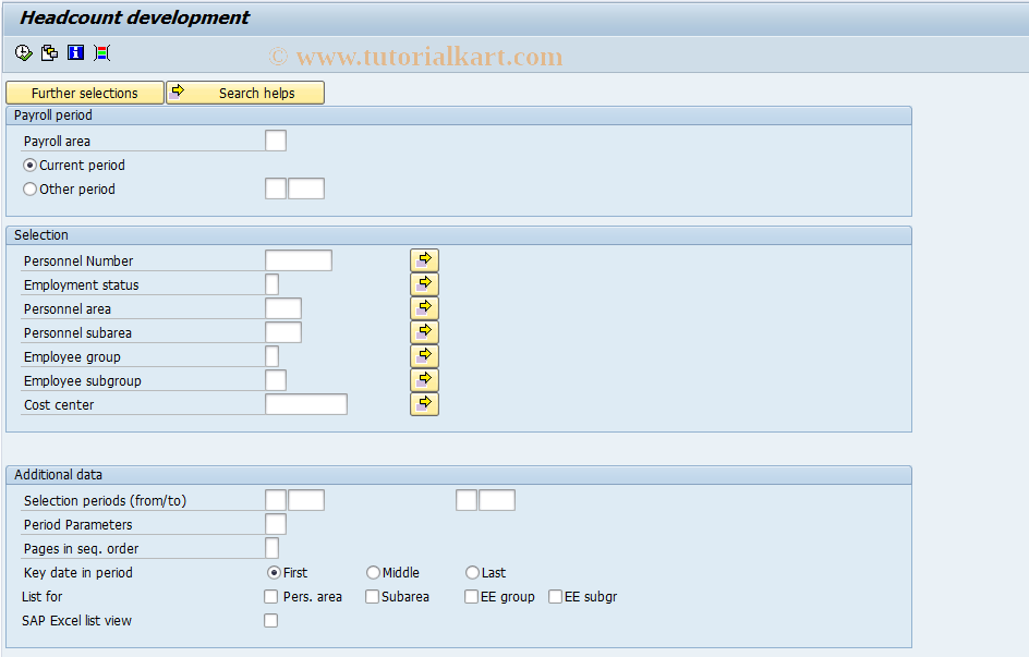 SAP TCode S_AHR_61016373 - Headcount Development