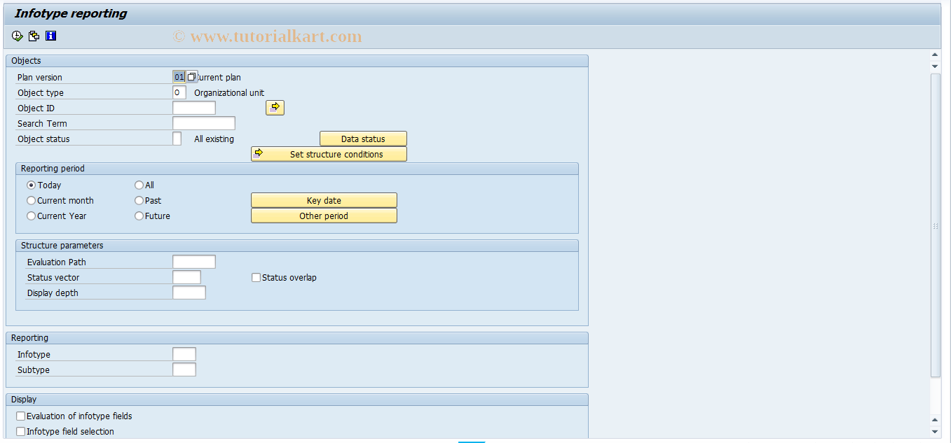 SAP TCode S_AHR_61016394 - Infotype Reporting