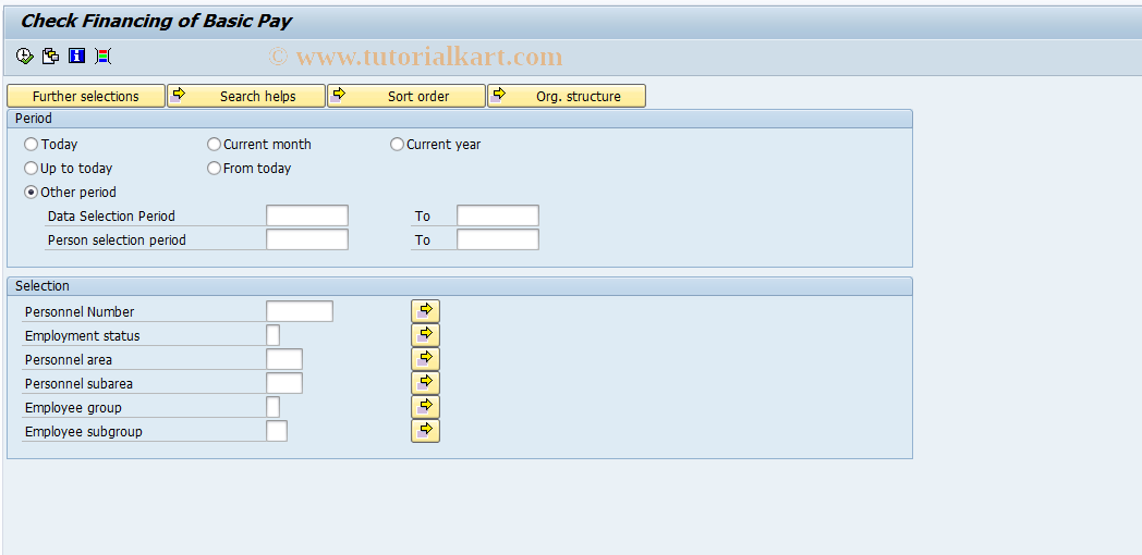 SAP TCode S_AHR_61016400 - Validate Funding of Basic Pay