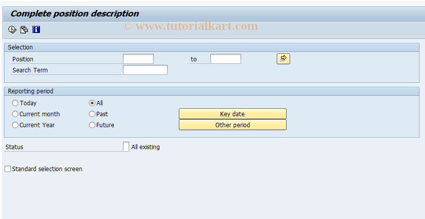 SAP TCode S_AHR_61016511 - Complete Position Description