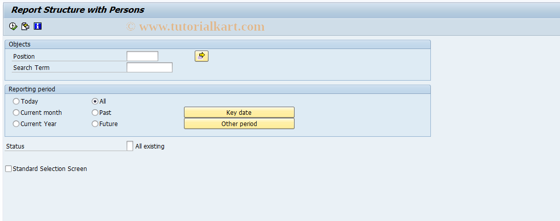 SAP TCode S_AHR_61016513 - Report Structure with Persons