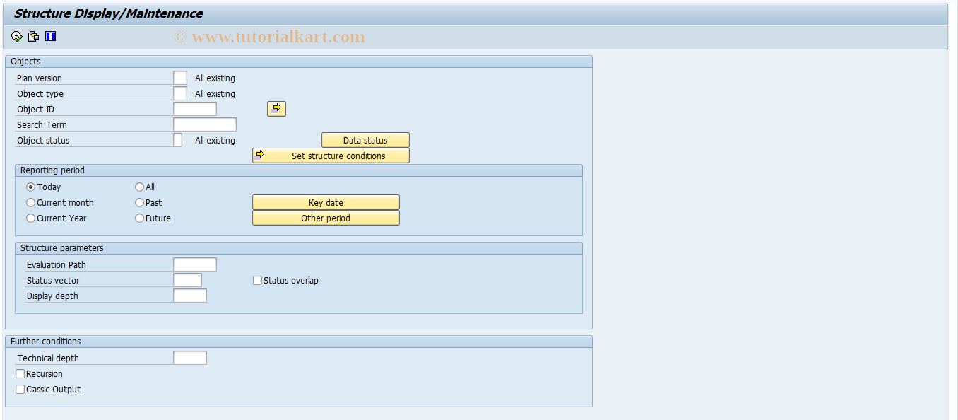 SAP TCode S_AHR_61016528 - Structure Display/Maintenance