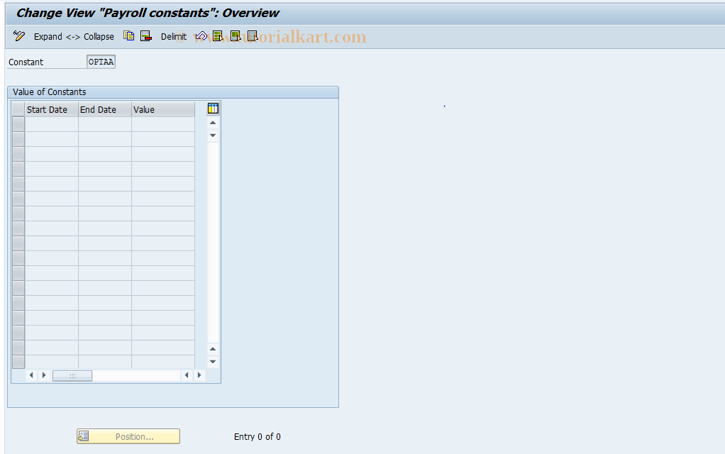 SAP TCode S_AHR_61016668 - IMG Activity: OHAES_OPTAA