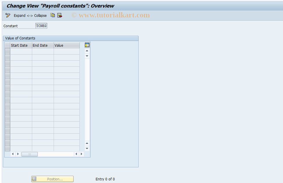 SAP TCode S_AHR_61016669 - IMG Activity: OHAES_TCNEG