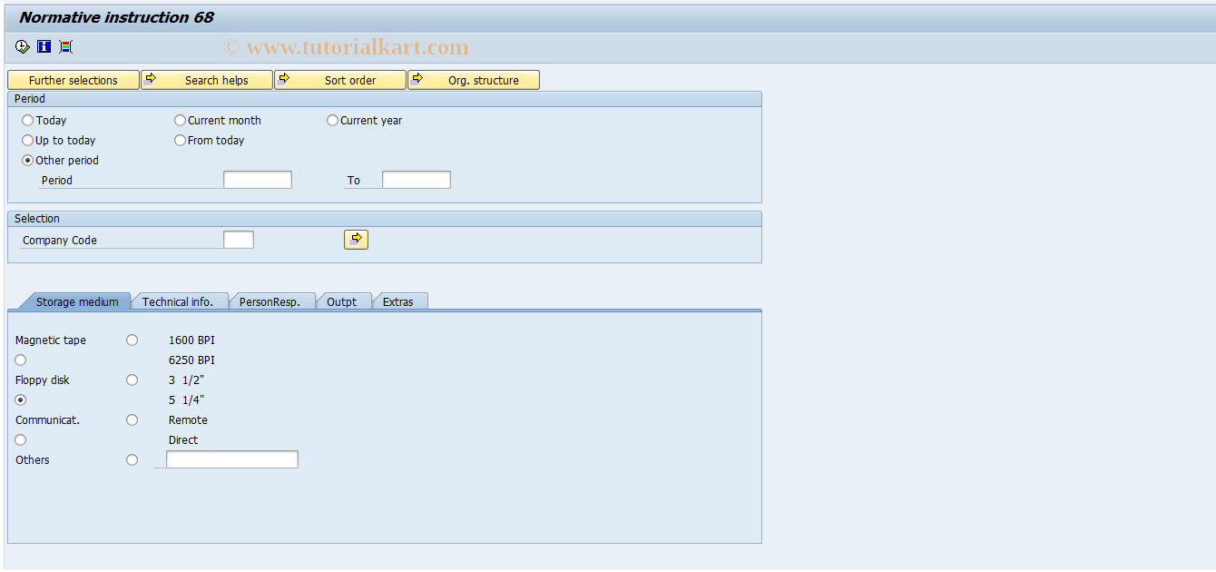 SAP TCode S_AHR_61016709 - Normative instruction 68