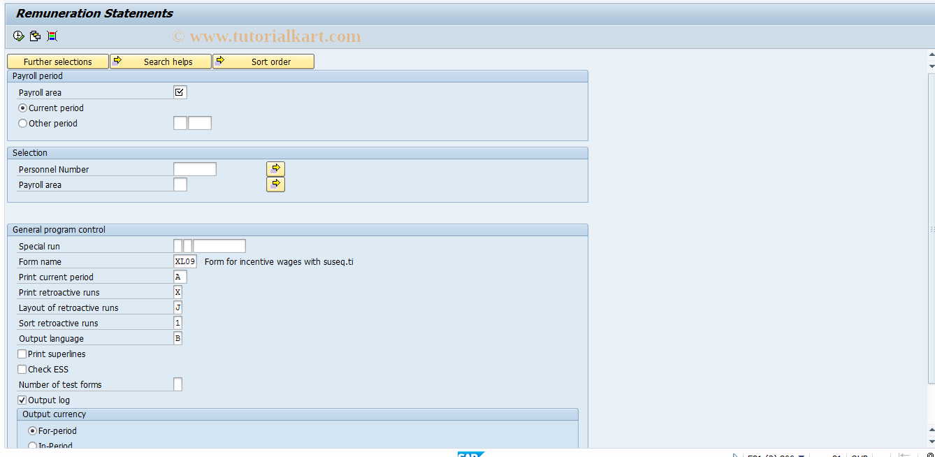 SAP TCode S_AHR_61018656 - Remuneration Statements