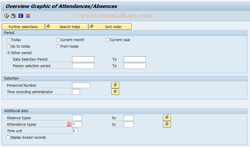 SAP TCode S_AHR_61018657 - Att./Absences: Graphical Overview