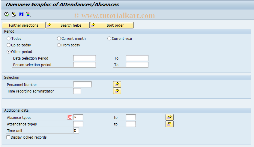 SAP TCode S_AHR_61018658 - Att./Absences: Graphical Overview