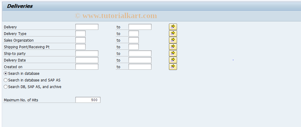 SAP TCode S_AL0_96000489 - Delivery