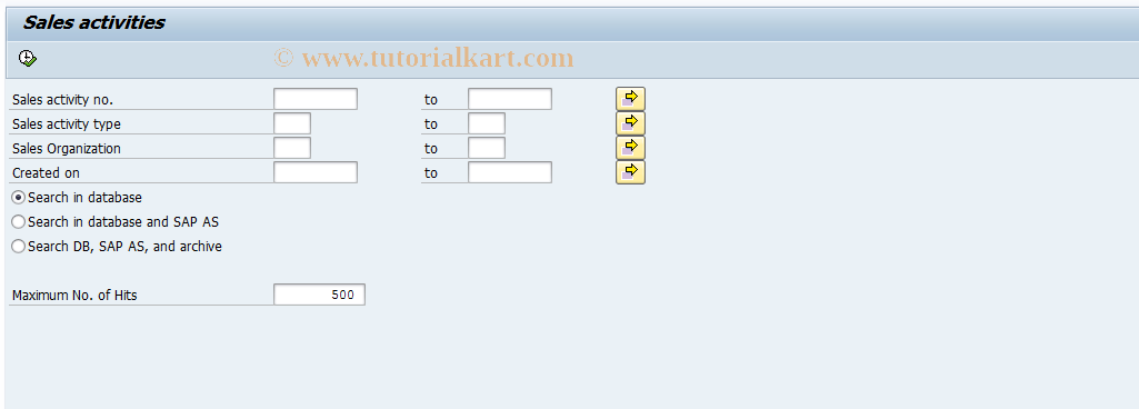 SAP TCode S_AL0_96000491 - Sales activity