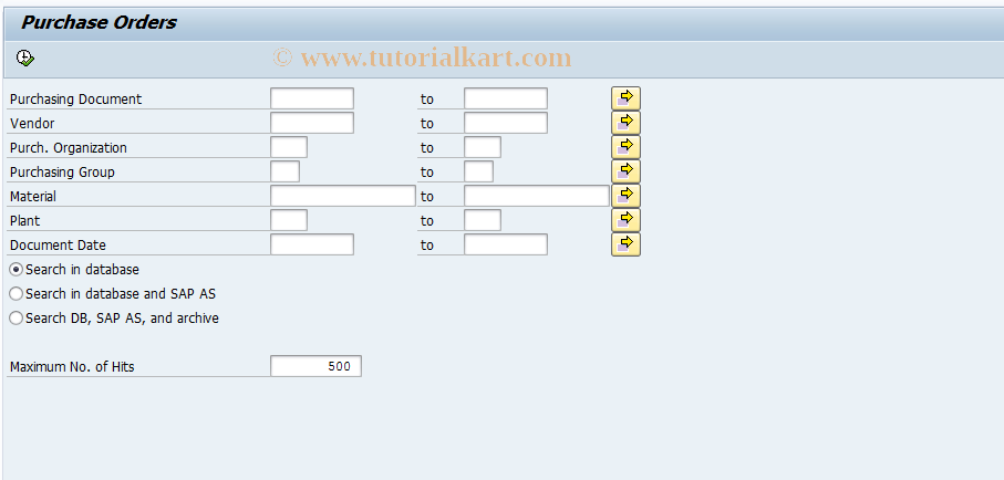 SAP TCode S_AL0_96000493 - Purchase Order