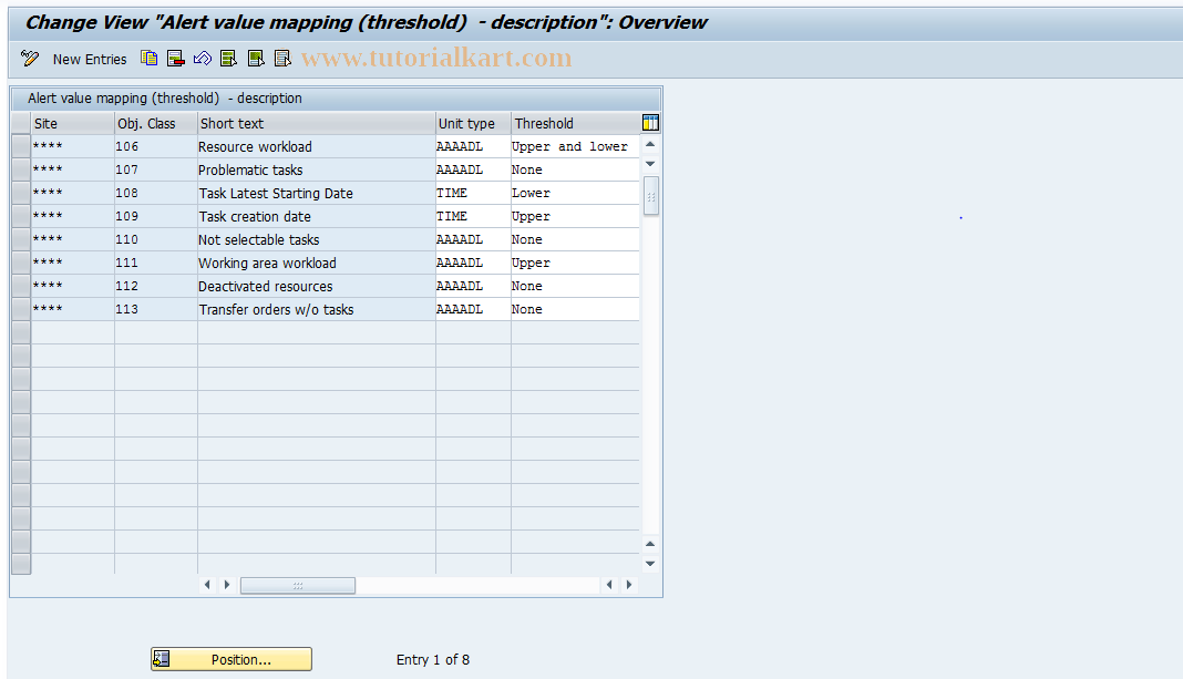 SAP TCode S_ALN_01000523 - IMG Activity: SIMGH_LMON005