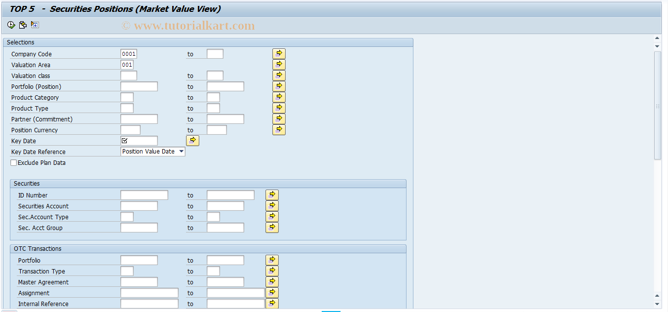 SAP TCode S_ALN_01001152 - TOP 5 - Positions