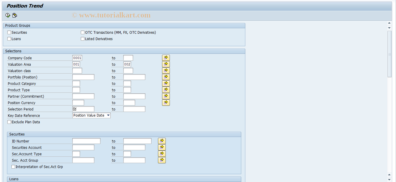 SAP TCode S_ALN_01001157 - Position Trend