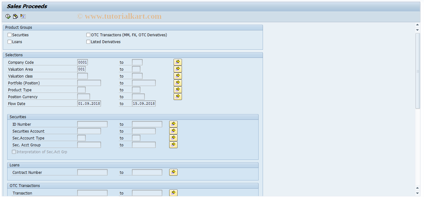 SAP TCode S_ALN_01001160 - Sales Proceeds