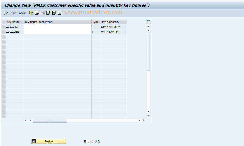 SAP TCode S_ALR_87000021 - IMG Activity: OLII_TPMCKF