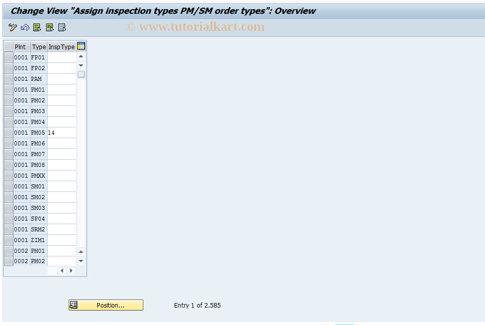 SAP TCode S_ALR_87000042 - IMG Activity: OLIA_V_T399X_QP