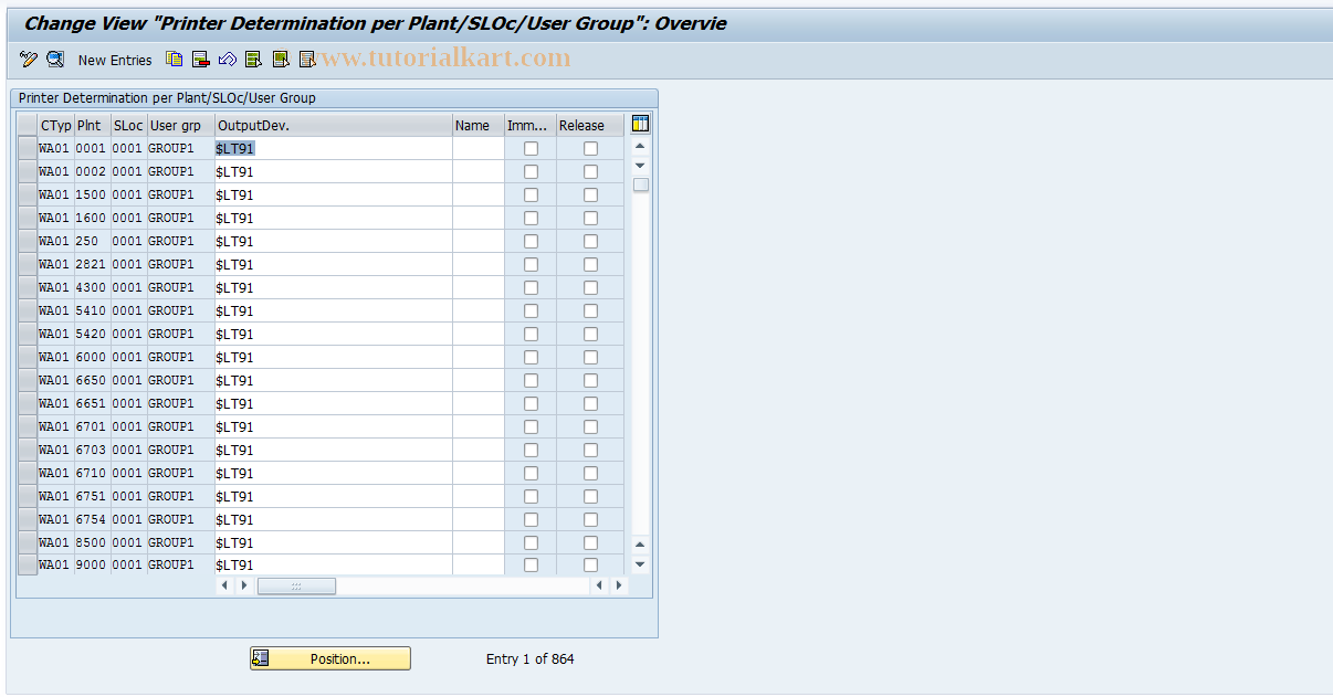 SAP TCode S_ALR_87000044 - IMG Activity: SIMG_CFMENUOLMBOMJ4